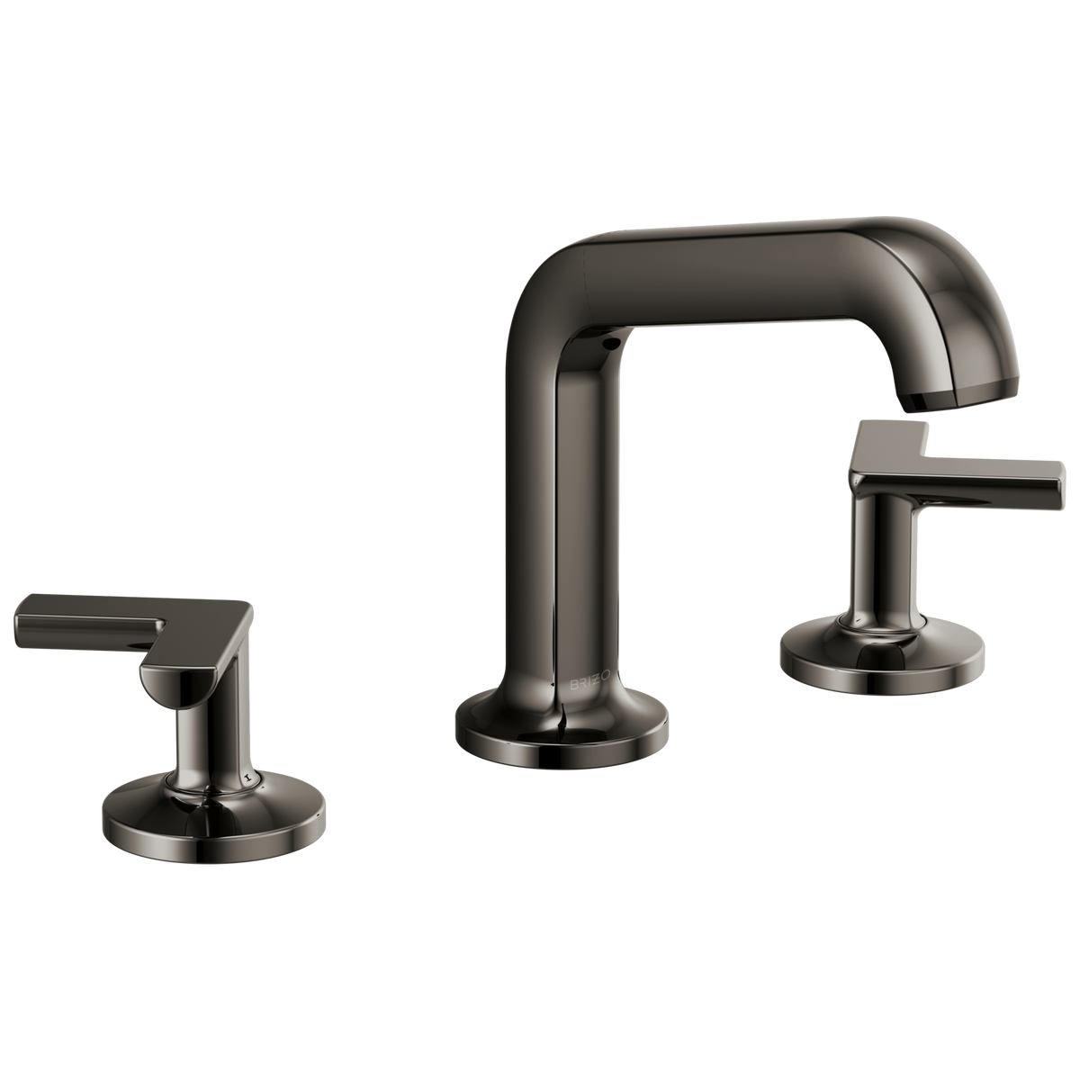 Brizo Kintsu Widespread Lavatory Faucet with Angled Spout - Less Handles - Complete Kit - Brilliance® Black Onyx