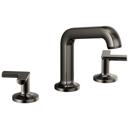 Brizo Kintsu Widespread Lavatory Faucet with Angled Spout - Less Handles - Complete Kit - Brilliance® Black Onyx