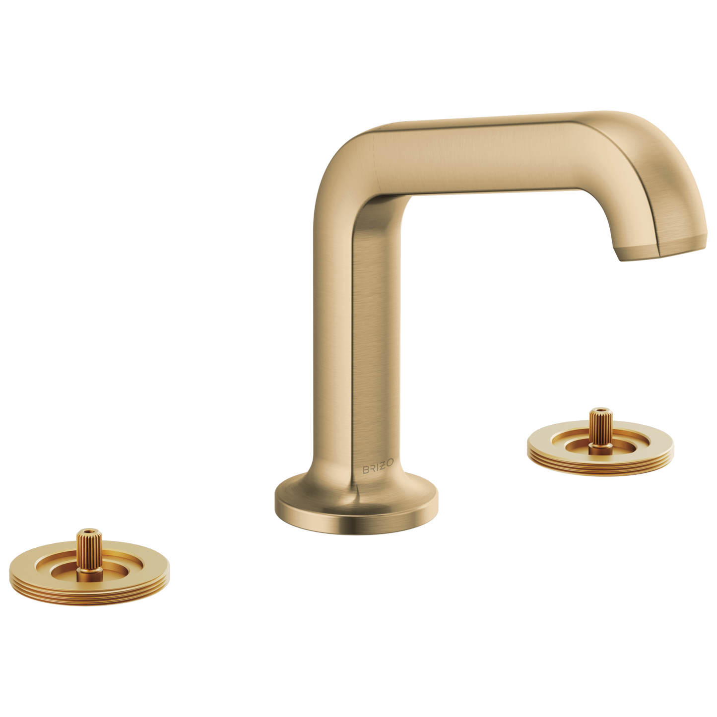 Kintsu Widespread Lavatory Faucet with Angled Spout - Less Handles 1.5 GPM - Brilliance® Luxe Gold®