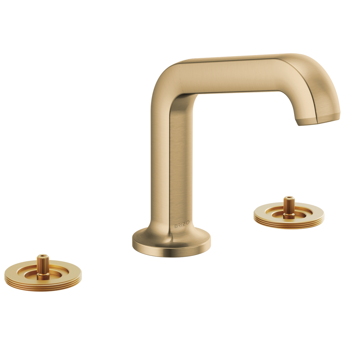 Kintsu Widespread Lavatory Faucet with Angled Spout - Less Handles - Brilliance® Luxe Gold®