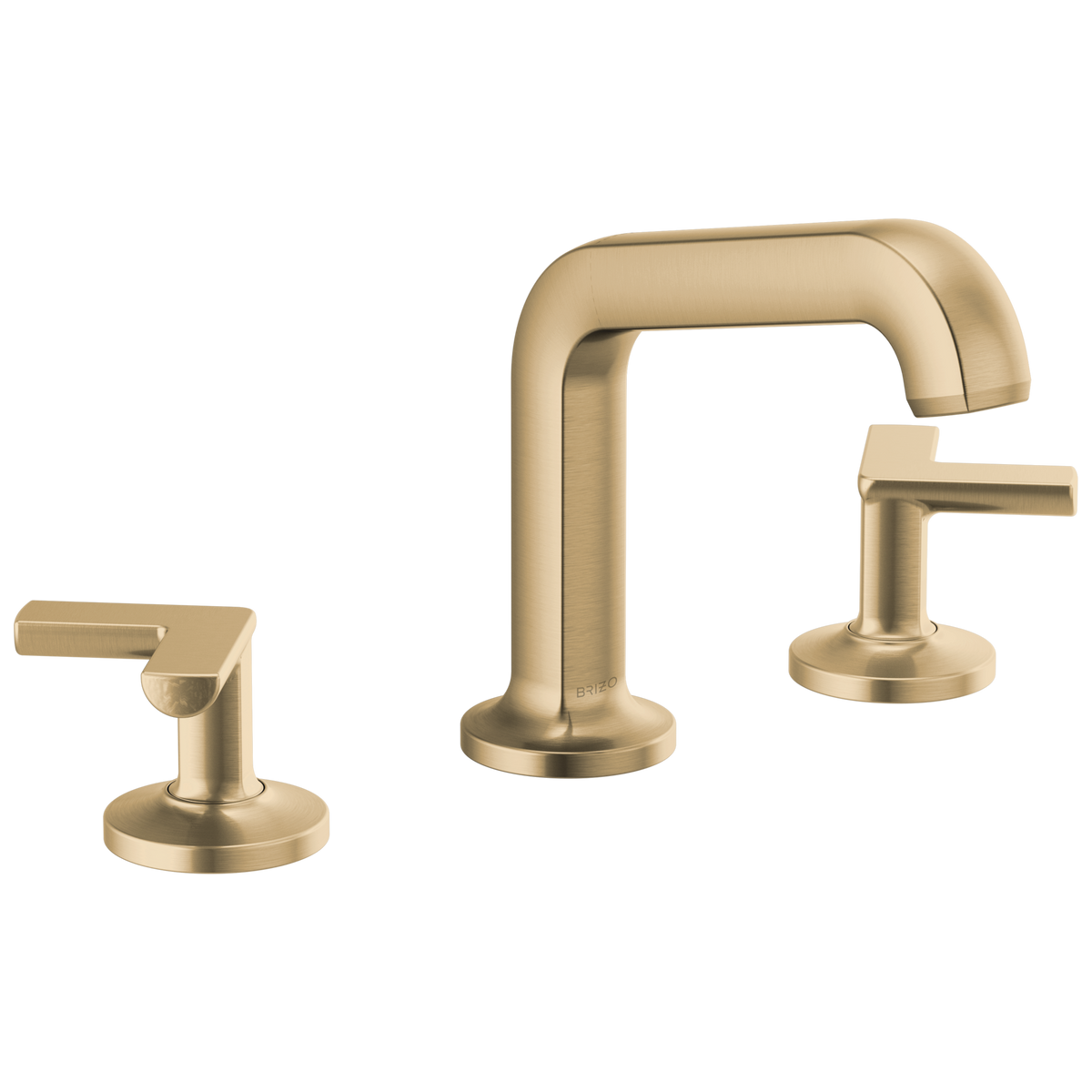 Brizo Kintsu Widespread Lavatory Faucet with Angled Spout - Less Handles - Complete Kit - Brilliance® Luxe Gold®