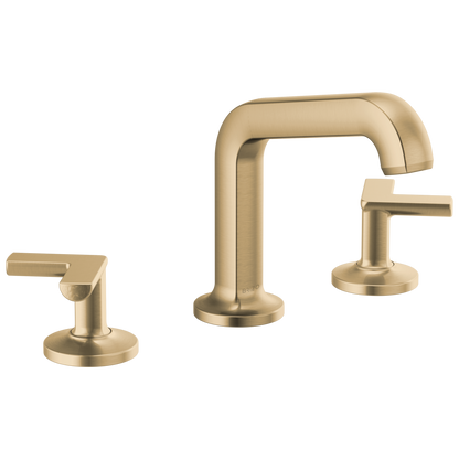 Brizo Kintsu Widespread Lavatory Faucet with Angled Spout - Less Handles - Complete Kit - Brilliance® Luxe Gold®