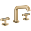 Brizo Kintsu Widespread Lavatory Faucet with Angled Spout - Less Handles 1.5 GPM - Complete Kit - Brilliance® Luxe Gold®