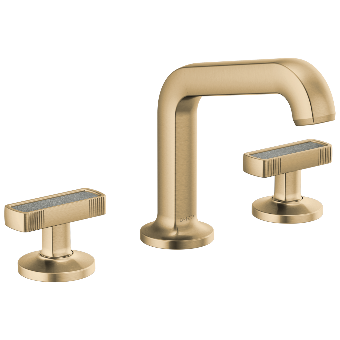 Brizo Kintsu Widespread Lavatory Faucet with Angled Spout - Less Handles 1.5 GPM - Complete Kit - Brilliance® Luxe Gold®