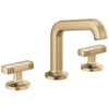 Brizo Kintsu Widespread Lavatory Faucet with Angled Spout - Less Handles 1.5 GPM - Complete Kit - Brilliance® Luxe Gold®
