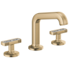 Brizo Kintsu Widespread Lavatory Faucet with Angled Spout - Less Handles 1.5 GPM - Complete Kit - Brilliance® Luxe Gold®