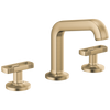 Brizo Kintsu Widespread Lavatory Faucet with Angled Spout - Less Handles 1.5 GPM - Complete Kit - Brilliance® Luxe Gold®