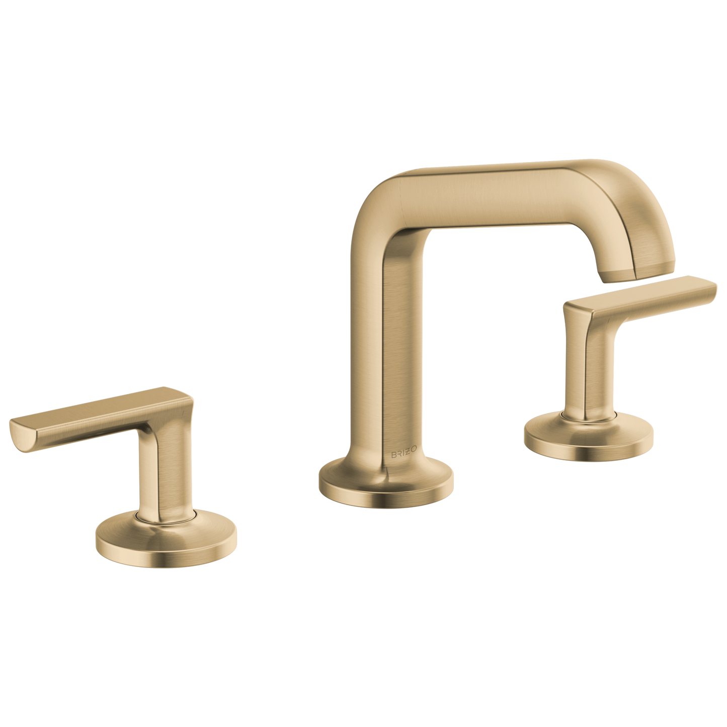 Brizo Kintsu Widespread Lavatory Faucet with Angled Spout - Less Handles 1.5 GPM - Complete Kit - Brilliance® Luxe Gold®