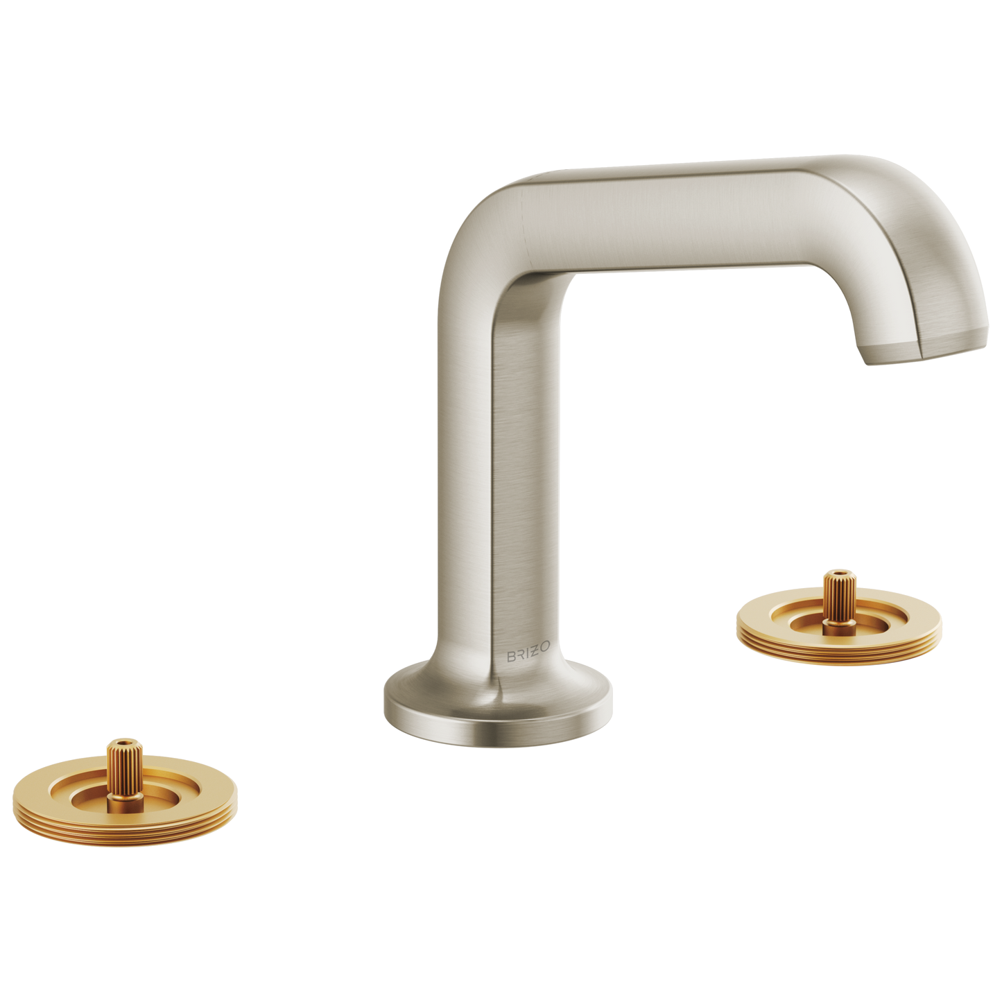 Kintsu Widespread Lavatory Faucet with Angled Spout - Less Handles 1.5 GPM - Brilliance® Luxe Nickel®