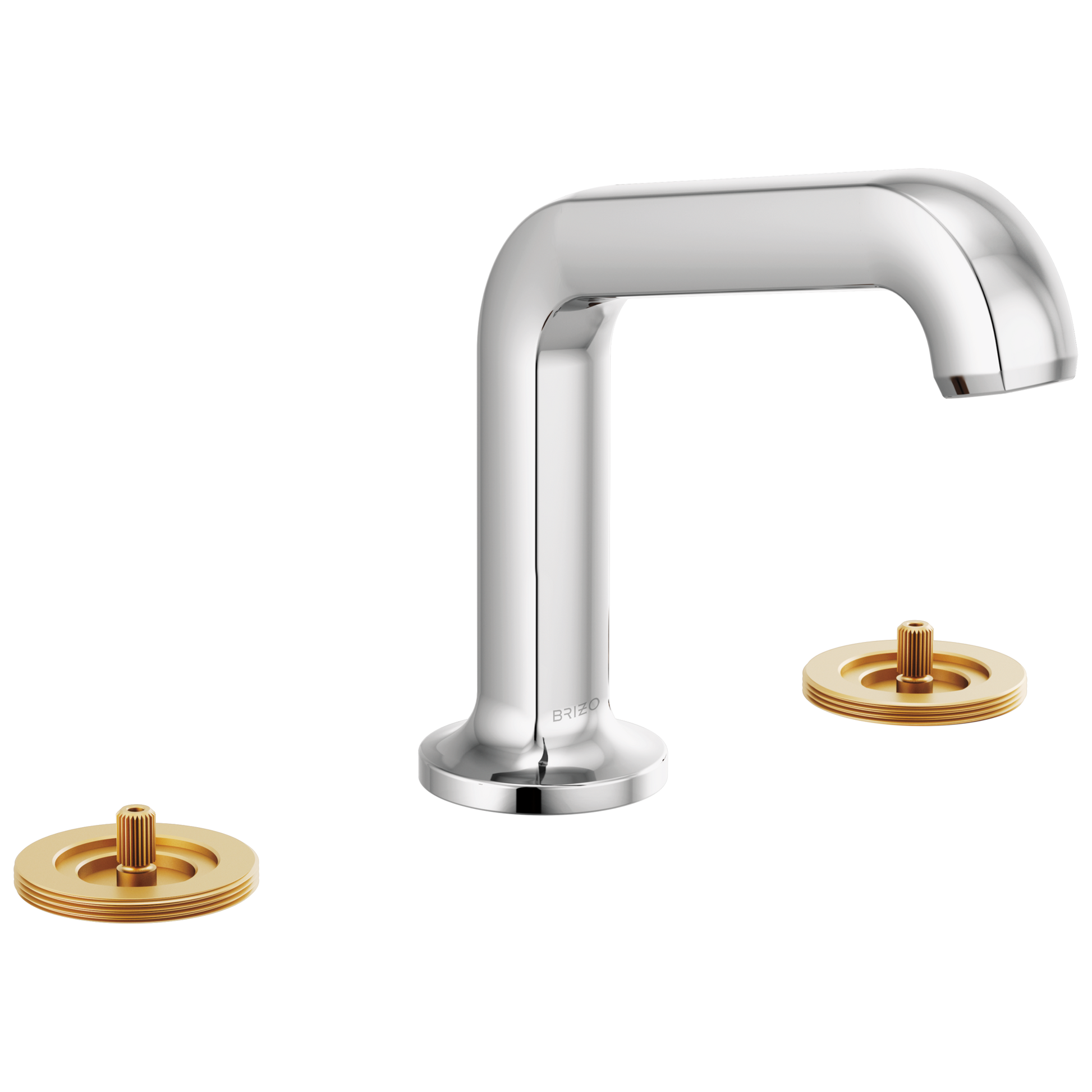 Kintsu Widespread Lavatory Faucet with Angled Spout - Less Handles 1.5 GPM - Polished Chrome