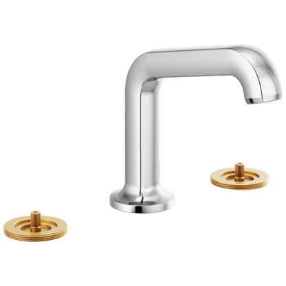 Kintsu Widespread Lavatory Faucet with Angled Spout - Less Handles 1.5 GPM - Polished Chrome