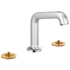 Kintsu Widespread Lavatory Faucet with Angled Spout - Less Handles 1.2 GPM - Polished Chrome