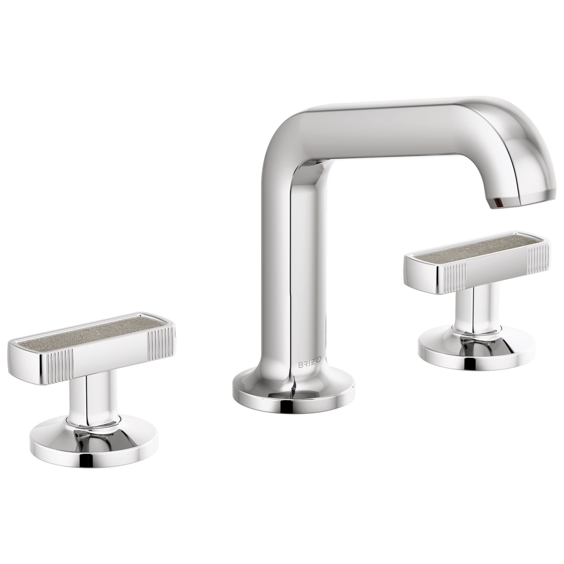 Brizo Kintsu Widespread Lavatory Faucet with Angled Spout - Less Handles 1.5 GPM - Complete Kit - Polished Chrome