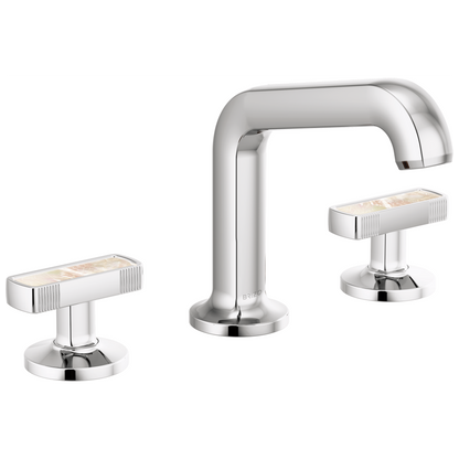 Brizo Kintsu Widespread Lavatory Faucet with Angled Spout - Less Handles 1.5 GPM - Complete Kit - Polished Chrome