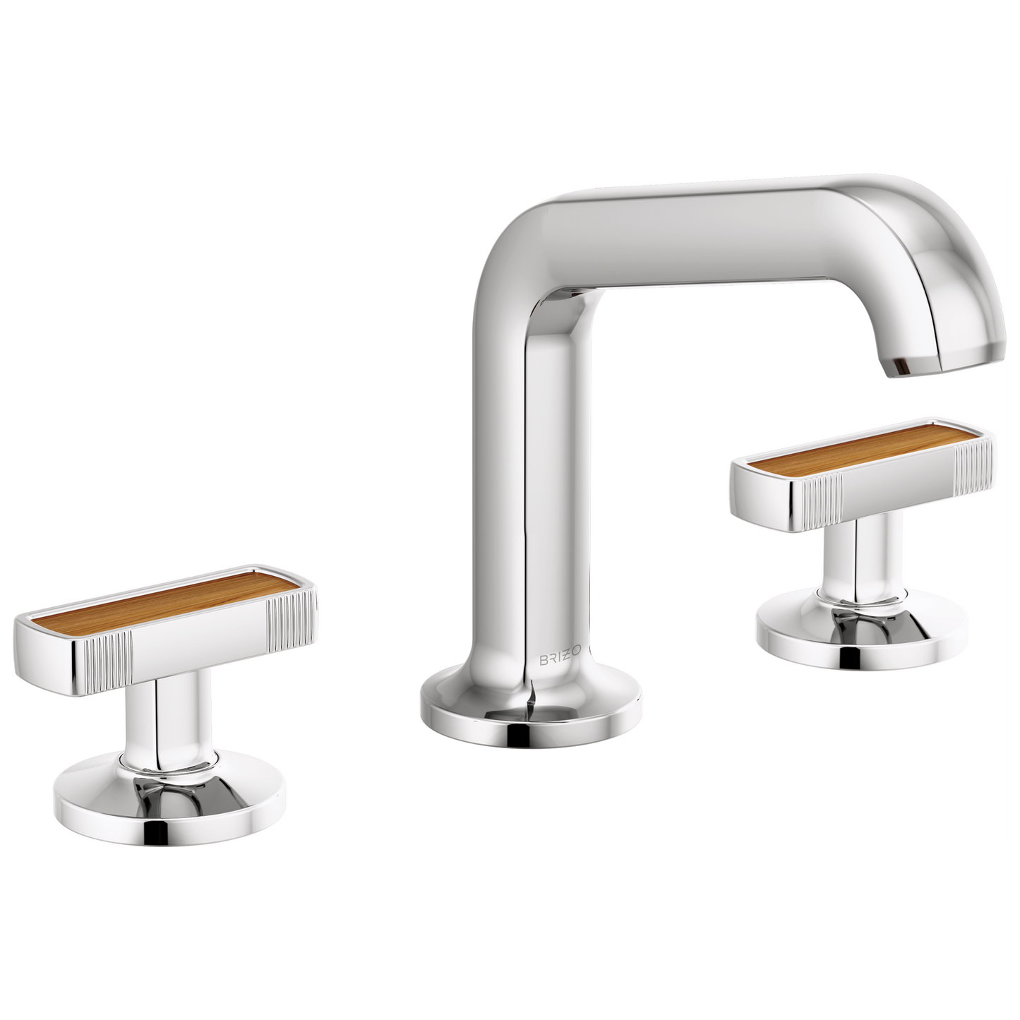 Brizo Kintsu Widespread Lavatory Faucet with Angled Spout - Less Handles 1.5 GPM - Complete Kit - Polished Chrome