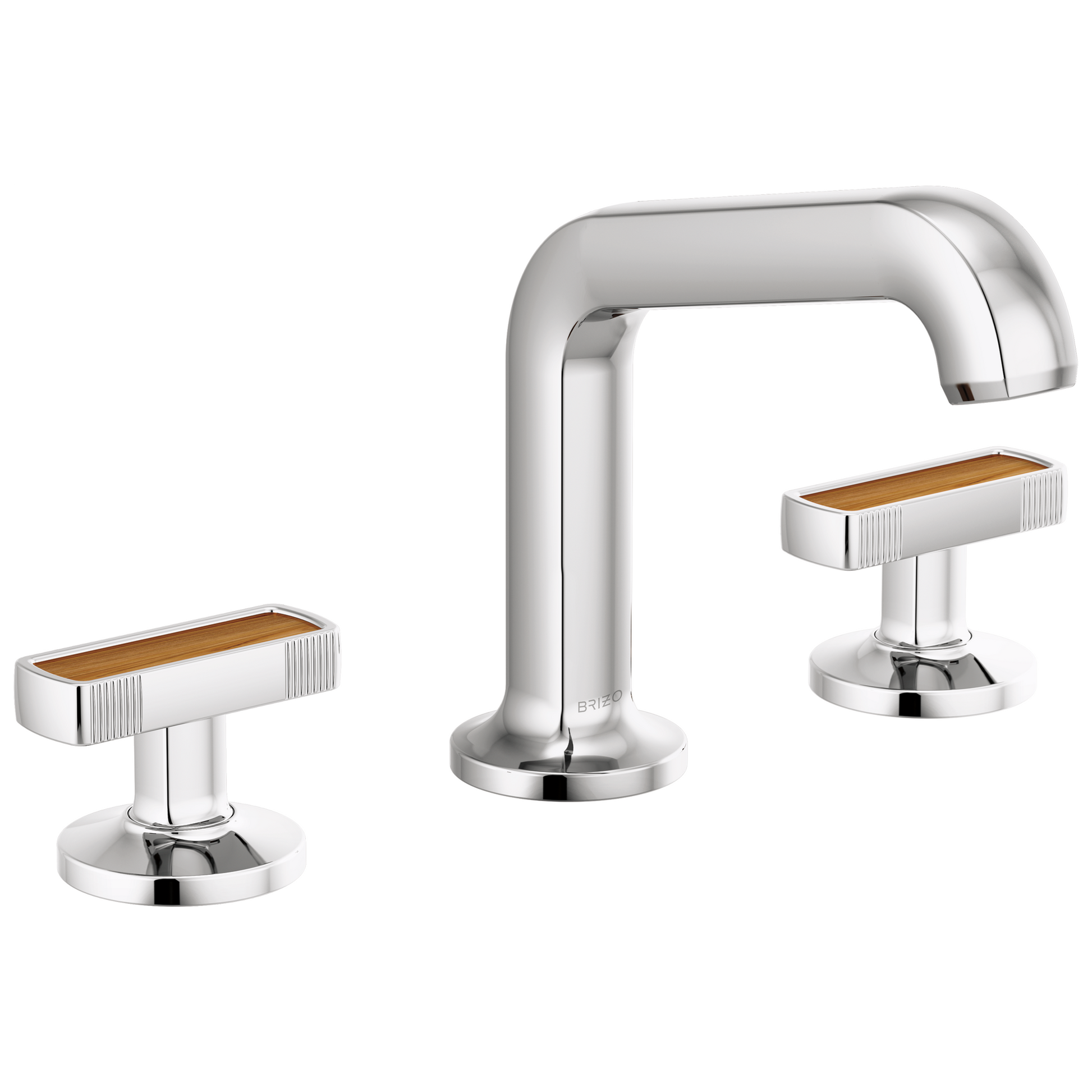 Brizo Kintsu Widespread Lavatory Faucet with Angled Spout - Less Handles 1.5 GPM - Complete Kit - Polished Chrome