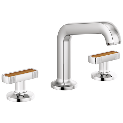 Brizo Kintsu Widespread Lavatory Faucet with Angled Spout - Less Handles 1.5 GPM - Complete Kit - Polished Chrome