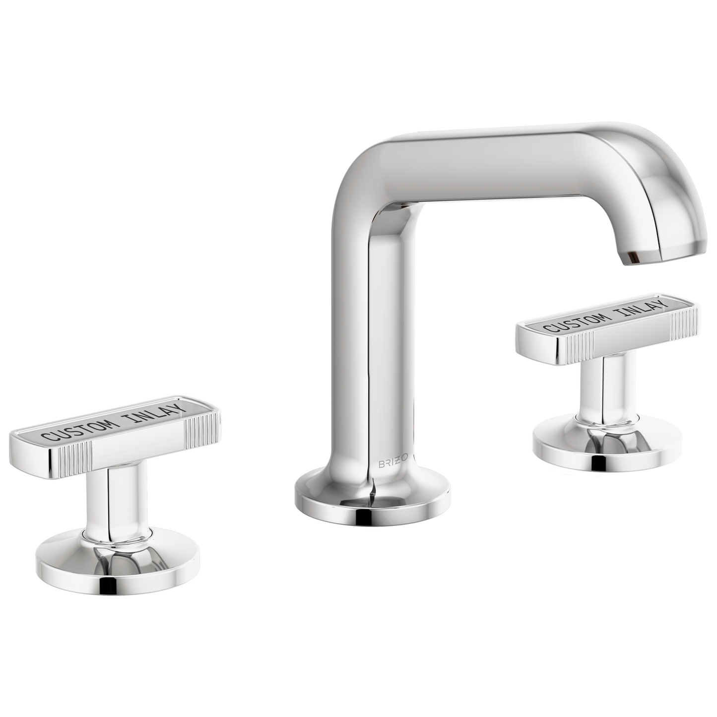 Brizo Kintsu Widespread Lavatory Faucet with Angled Spout - Less Handles 1.5 GPM - Complete Kit - Polished Chrome