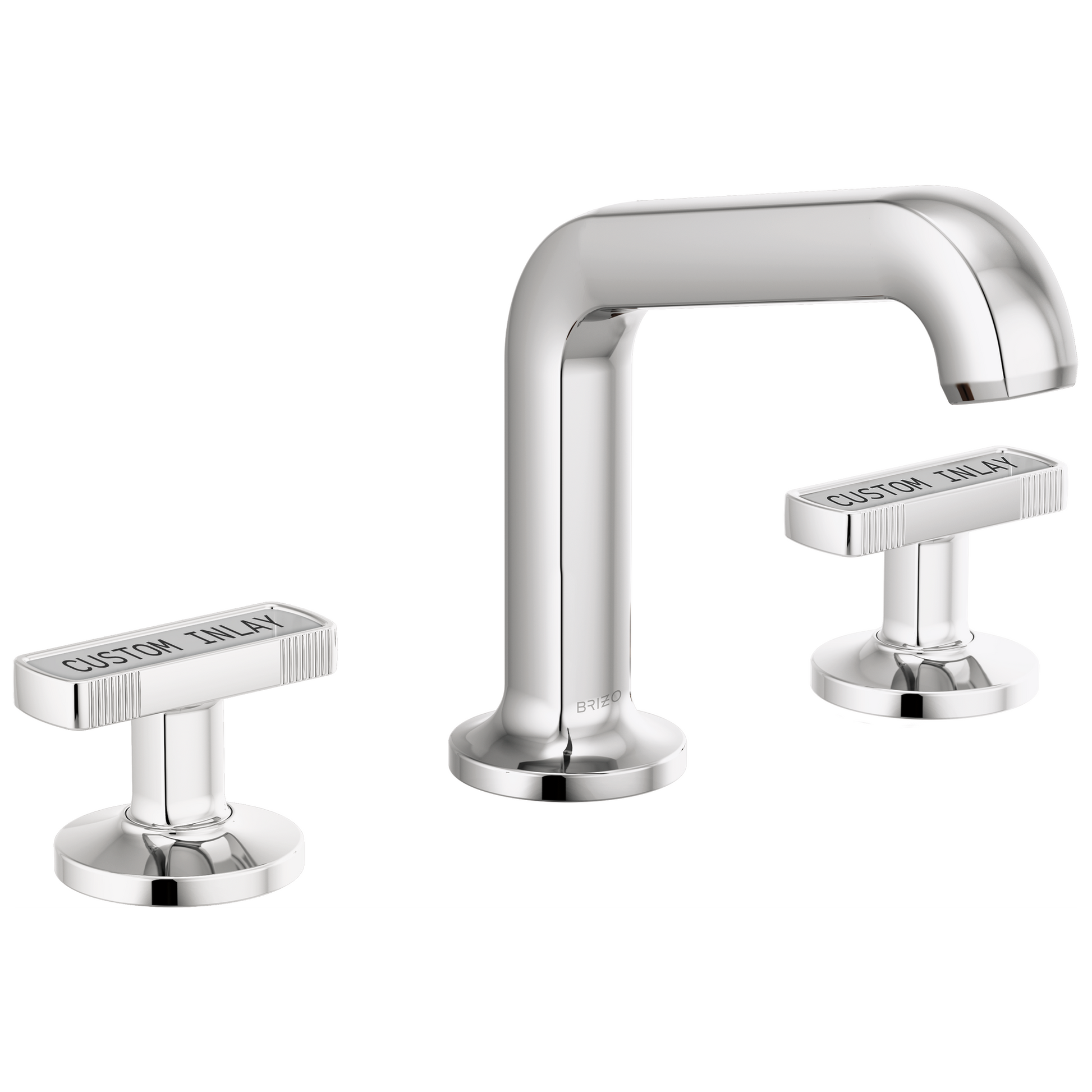 Brizo Kintsu Widespread Lavatory Faucet with Angled Spout - Less Handles 1.5 GPM - Complete Kit - Polished Chrome