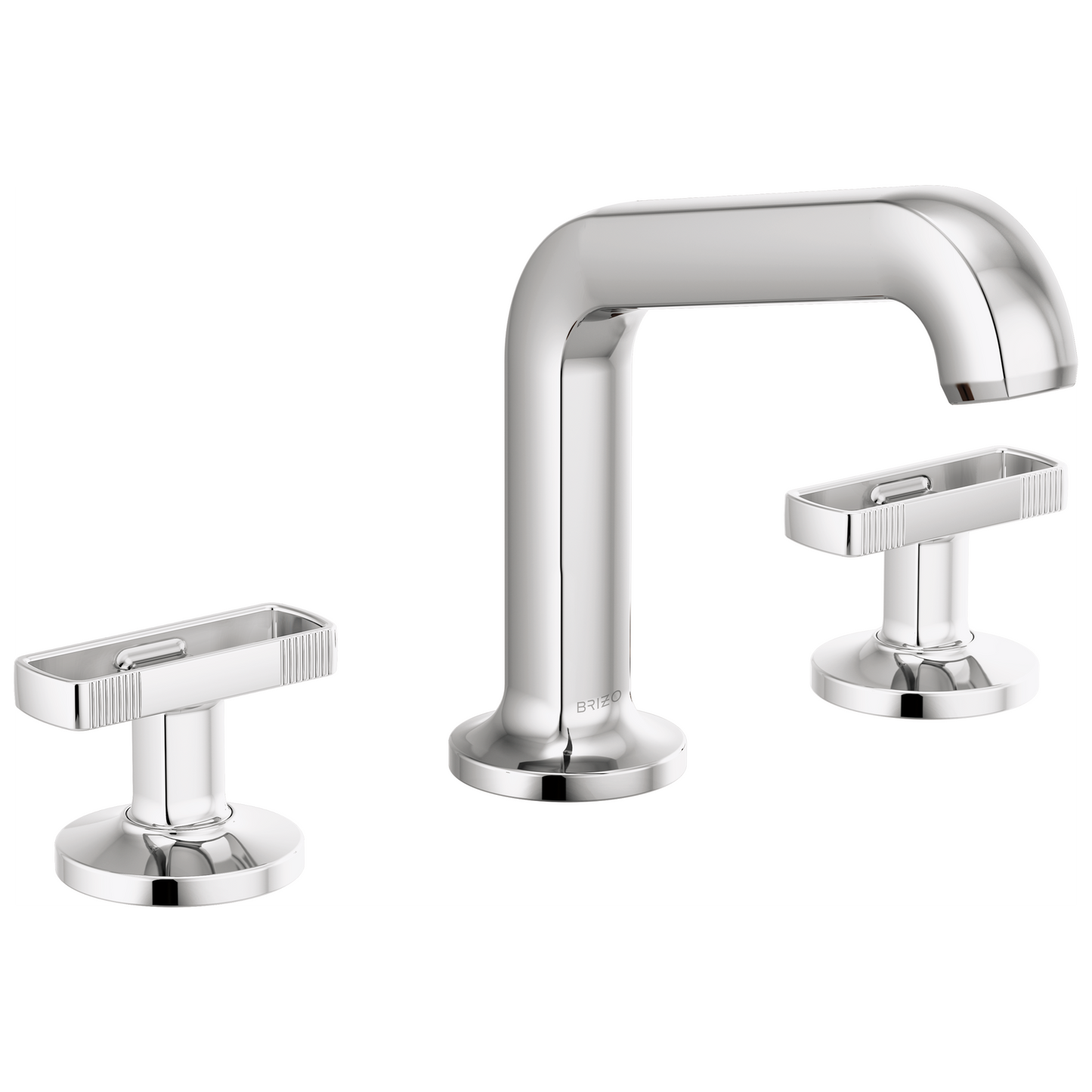 Brizo Kintsu Widespread Lavatory Faucet with Angled Spout - Less Handles 1.5 GPM - Complete Kit - Polished Chrome