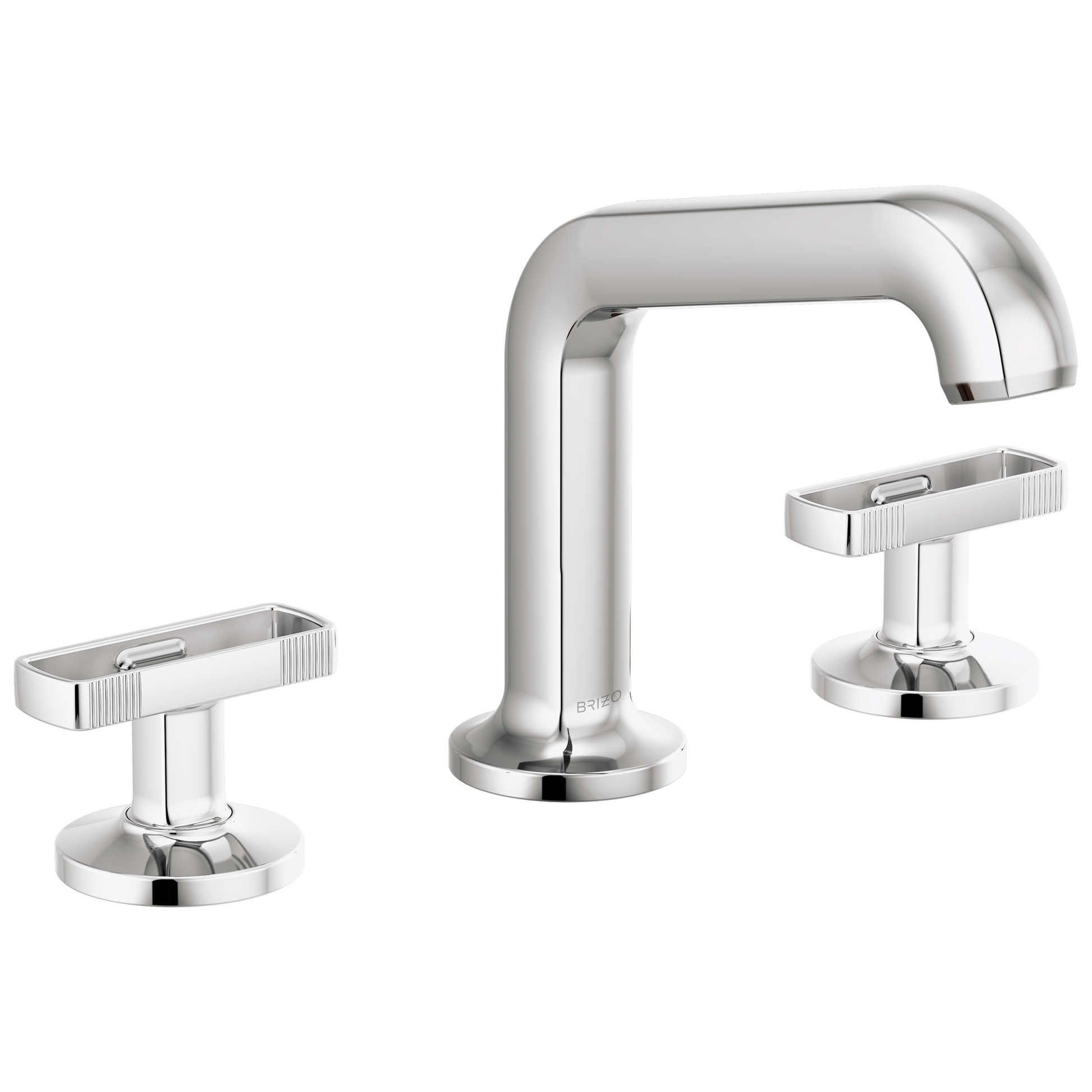 Brizo Kintsu Widespread Lavatory Faucet with Angled Spout - Less Handles 1.5 GPM - Complete Kit - Polished Chrome