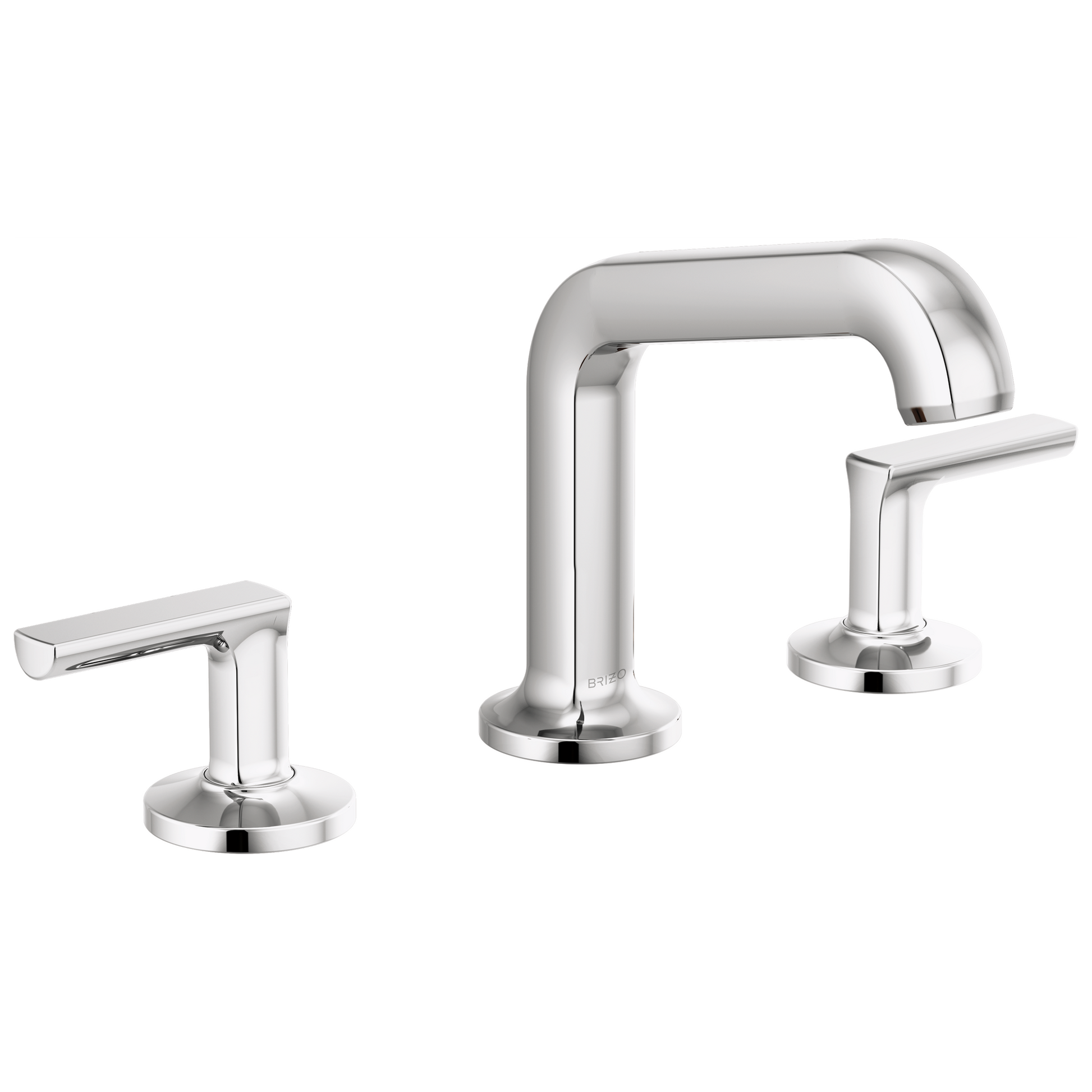 Brizo Kintsu Widespread Lavatory Faucet with Angled Spout - Less Handles 1.5 GPM - Complete Kit - Polished Chrome
