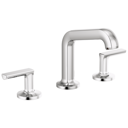 Brizo Kintsu Widespread Lavatory Faucet with Angled Spout - Less Handles 1.5 GPM - Complete Kit - Polished Chrome