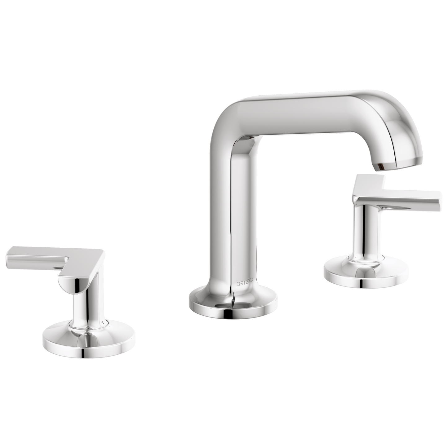Brizo Kintsu Widespread Lavatory Faucet with Angled Spout - Less Handles 1.5 GPM - Complete Kit - Polished Chrome