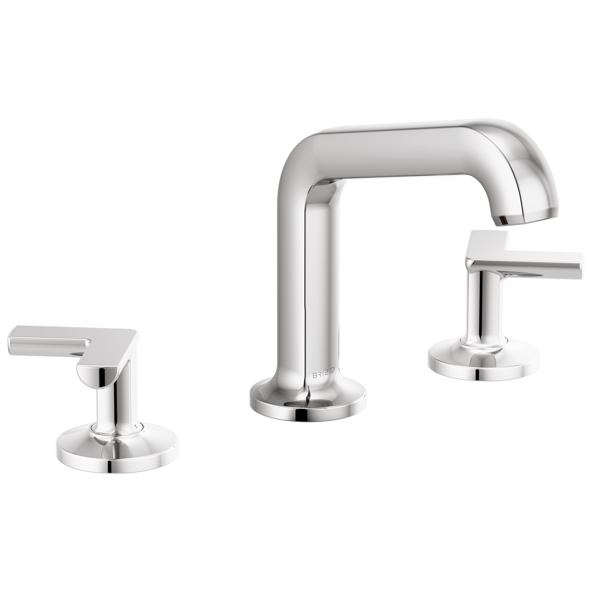 Brizo Kintsu Widespread Lavatory Faucet with Angled Spout - Less Handles 1.5 GPM - Complete Kit - Polished Chrome