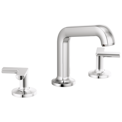 Brizo Kintsu Widespread Lavatory Faucet with Angled Spout - Less Handles 1.5 GPM - Complete Kit - Polished Chrome