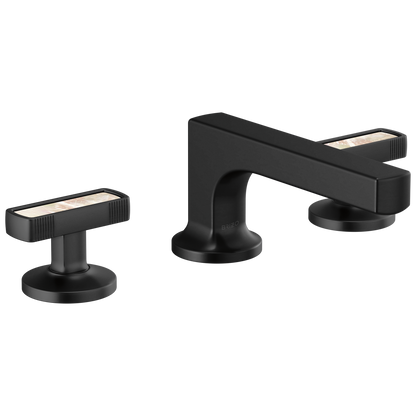 Brizo Kintsu Widespread Lavatory Faucet with Low Spout - Less Handles - Complete Kit - Matte Black