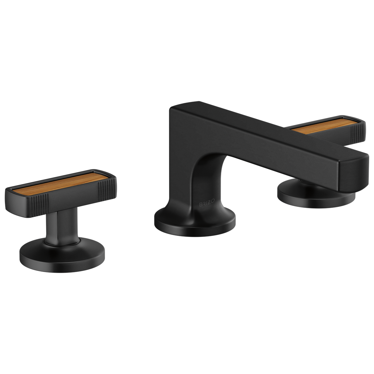 Brizo Kintsu Widespread Lavatory Faucet with Low Spout - Less Handles - Complete Kit - Matte Black