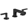 Brizo Kintsu Widespread Lavatory Faucet with Low Spout - Less Handles - Complete Kit - Matte Black