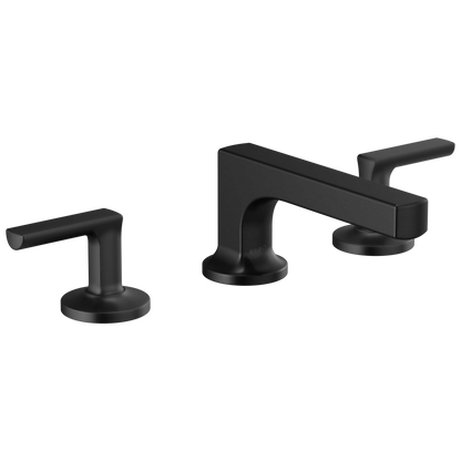 Brizo Kintsu Widespread Lavatory Faucet with Low Spout - Less Handles - Complete Kit - Matte Black
