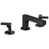 Brizo Kintsu Widespread Lavatory Faucet with Low Spout - Less Handles - Complete Kit - Matte Black