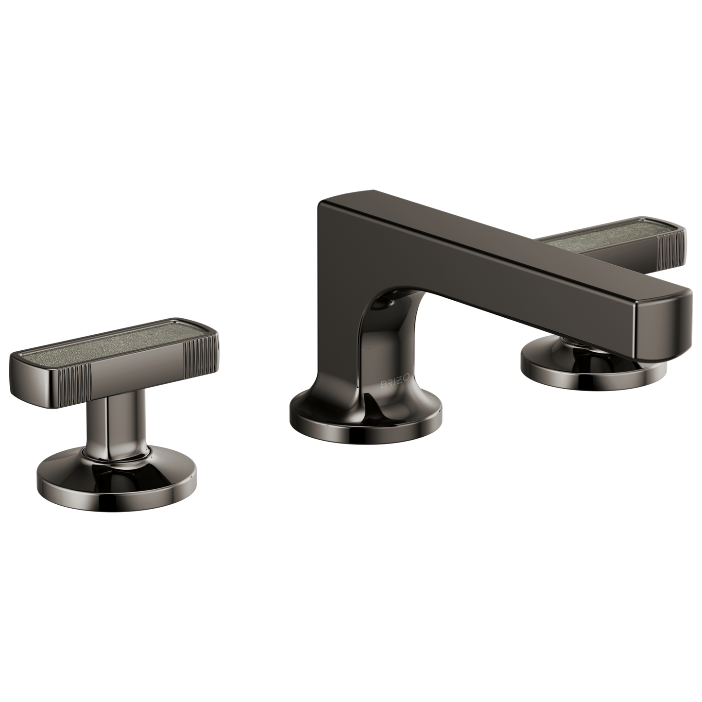 Brizo Kintsu Widespread Lavatory Faucet with Low Spout - Less Handles 1.2 GPM - Complete Kit - Brilliance® Black Onyx