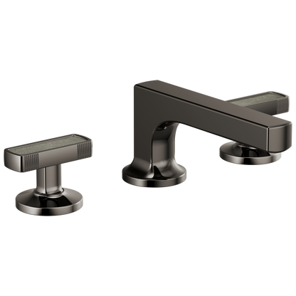 Brizo Kintsu Widespread Lavatory Faucet with Low Spout - Less Handles 1.2 GPM - Complete Kit - Brilliance® Black Onyx