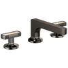 Brizo Kintsu Widespread Lavatory Faucet with Low Spout - Less Handles 1.2 GPM - Complete Kit - Brilliance® Black Onyx