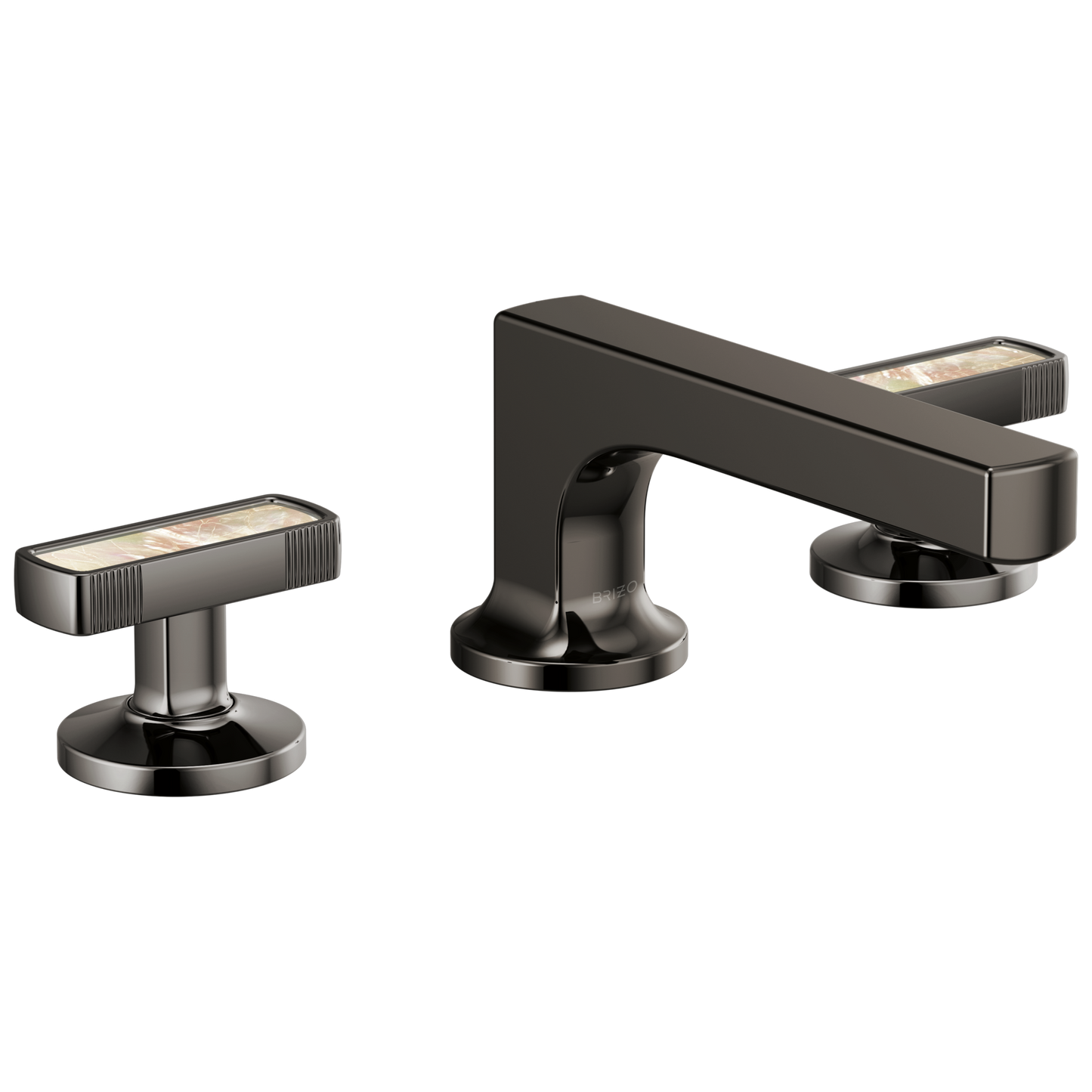 Brizo Kintsu Widespread Lavatory Faucet with Low Spout - Less Handles 1.2 GPM - Complete Kit - Brilliance® Black Onyx