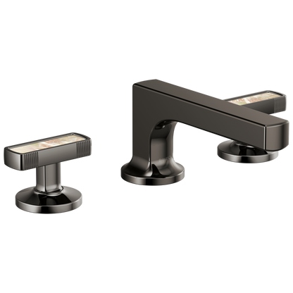 Brizo Kintsu Widespread Lavatory Faucet with Low Spout - Less Handles 1.2 GPM - Complete Kit - Brilliance® Black Onyx