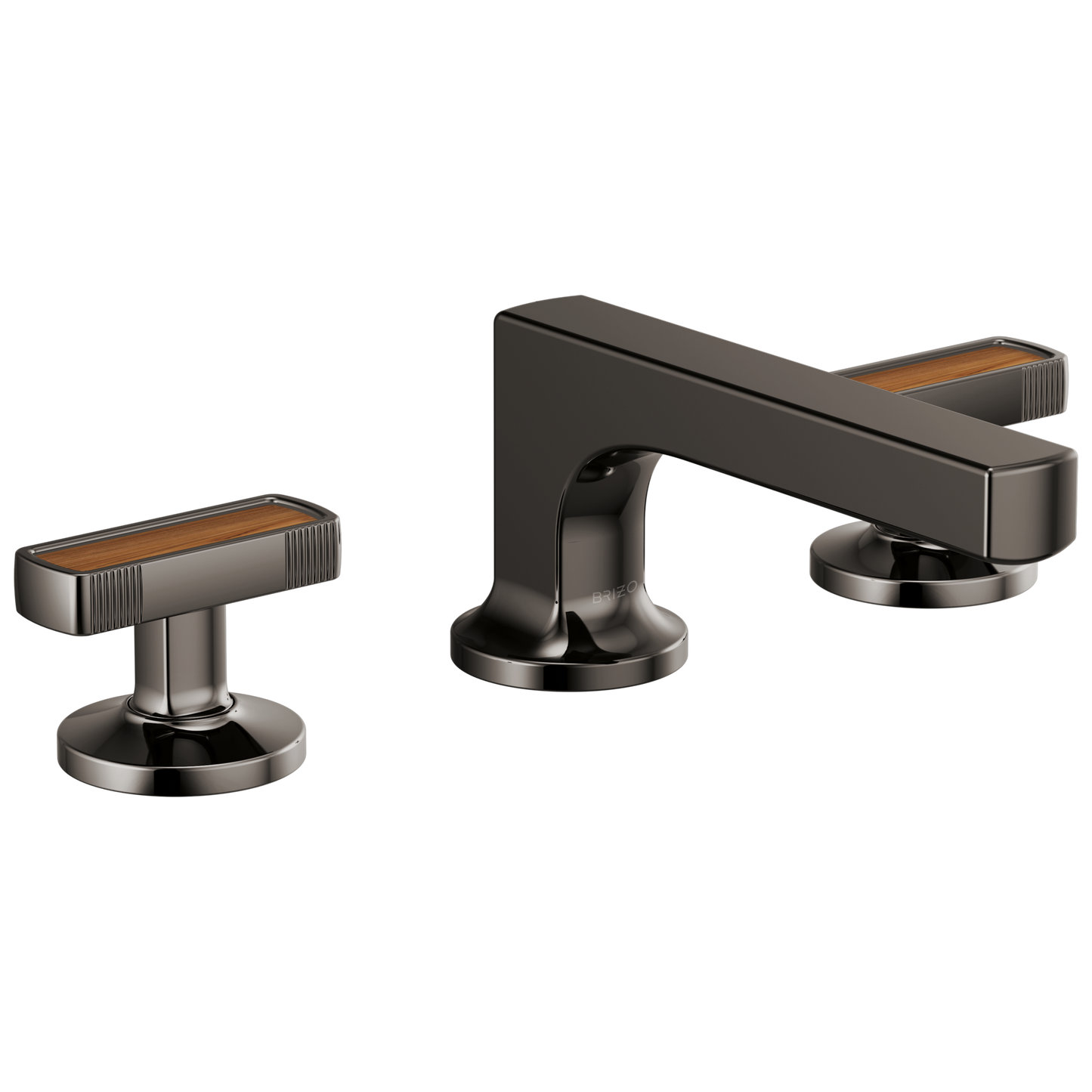 Brizo Kintsu Widespread Lavatory Faucet with Low Spout - Less Handles 1.2 GPM - Complete Kit - Brilliance® Black Onyx