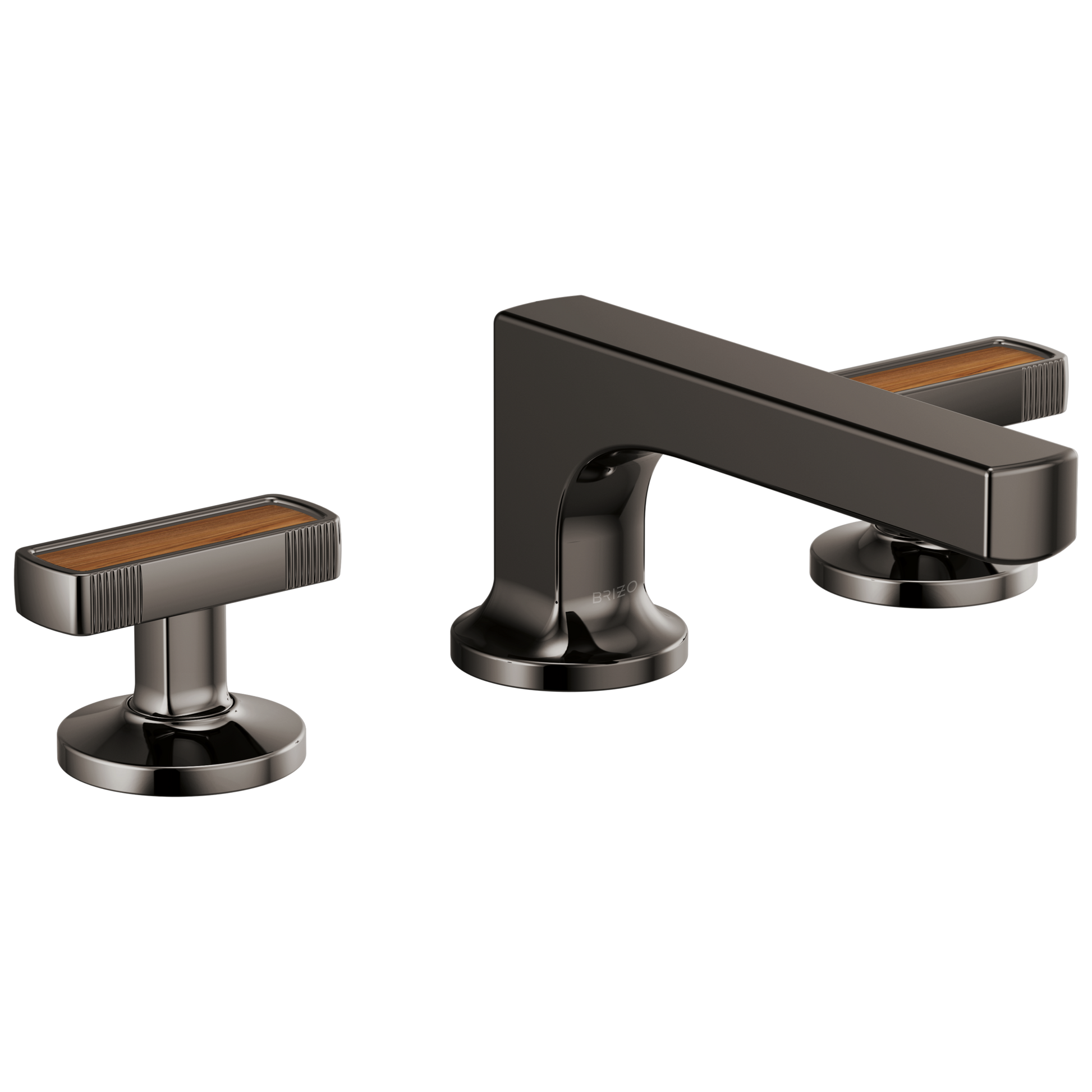 Brizo Kintsu Widespread Lavatory Faucet with Low Spout - Less Handles 1.2 GPM - Complete Kit - Brilliance® Black Onyx