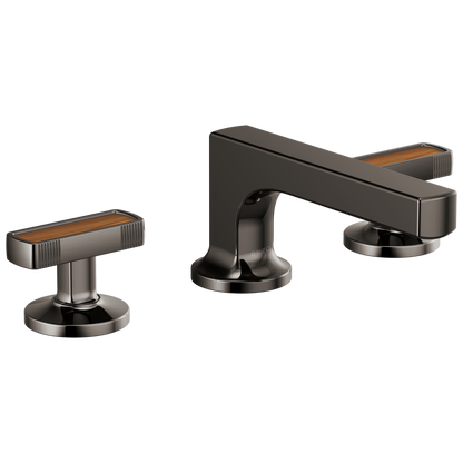 Brizo Kintsu Widespread Lavatory Faucet with Low Spout - Less Handles 1.2 GPM - Complete Kit - Brilliance® Black Onyx
