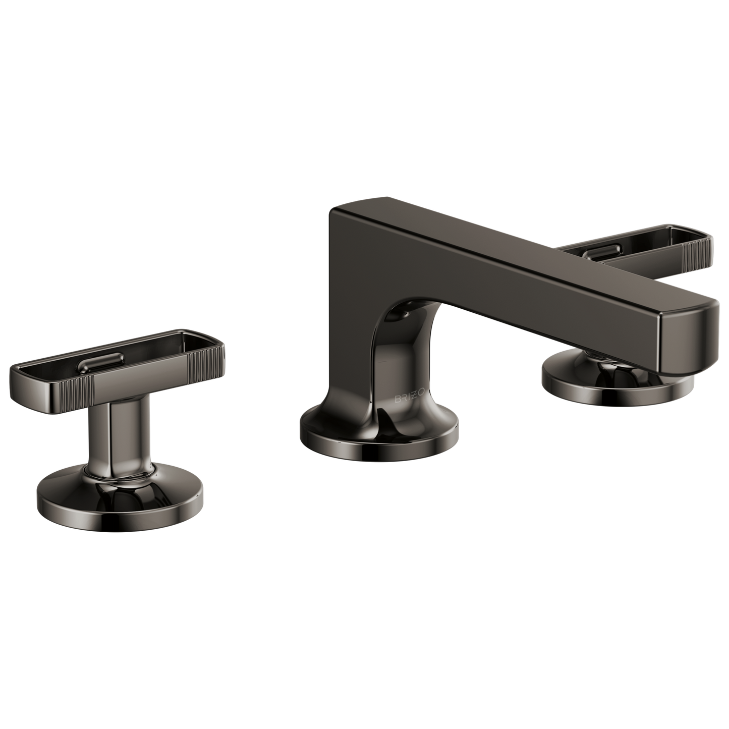 Brizo Kintsu Widespread Lavatory Faucet with Low Spout - Less Handles 1.2 GPM - Complete Kit - Brilliance® Black Onyx