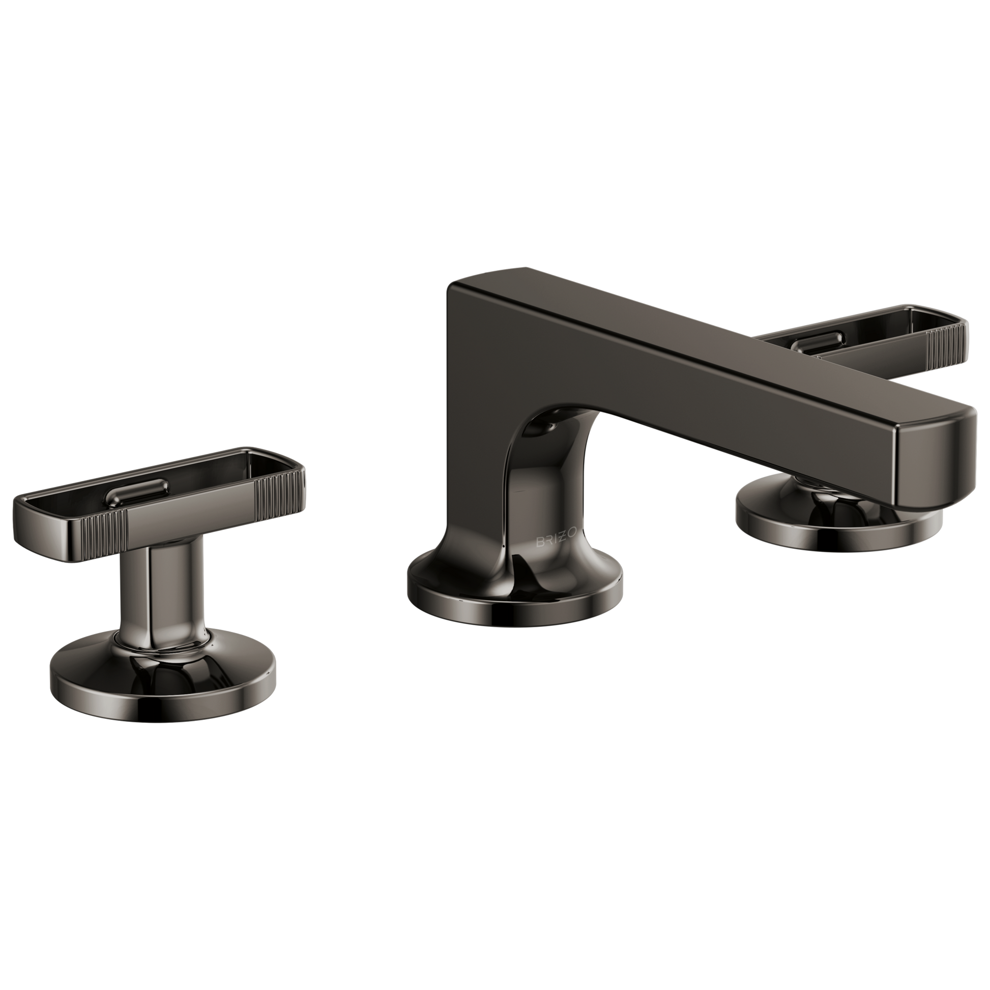 Brizo Kintsu Widespread Lavatory Faucet with Low Spout - Less Handles 1.2 GPM - Complete Kit - Brilliance® Black Onyx