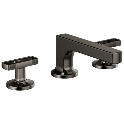 Brizo Kintsu Widespread Lavatory Faucet with Low Spout - Less Handles 1.2 GPM - Complete Kit - Brilliance® Black Onyx