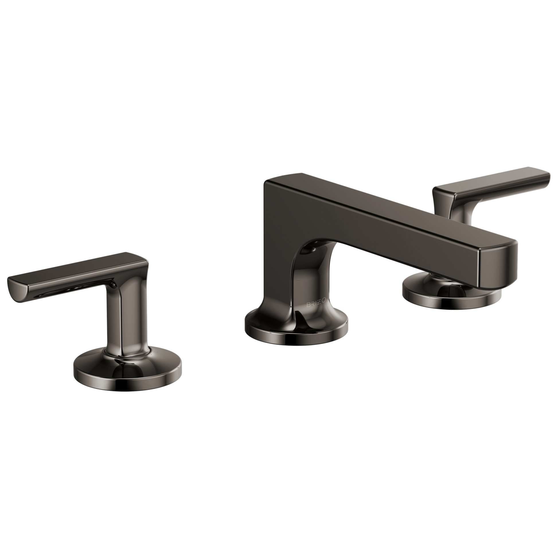 Brizo Kintsu Widespread Lavatory Faucet with Low Spout - Less Handles 1.2 GPM - Complete Kit - Brilliance® Black Onyx