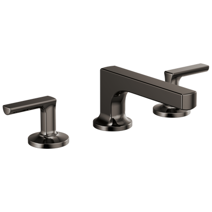 Brizo Kintsu Widespread Lavatory Faucet with Low Spout - Less Handles 1.2 GPM - Complete Kit - Brilliance® Black Onyx