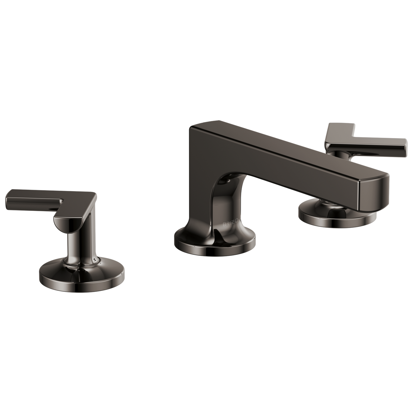 Brizo Kintsu Widespread Lavatory Faucet with Low Spout - Less Handles 1.2 GPM - Complete Kit - Brilliance® Black Onyx