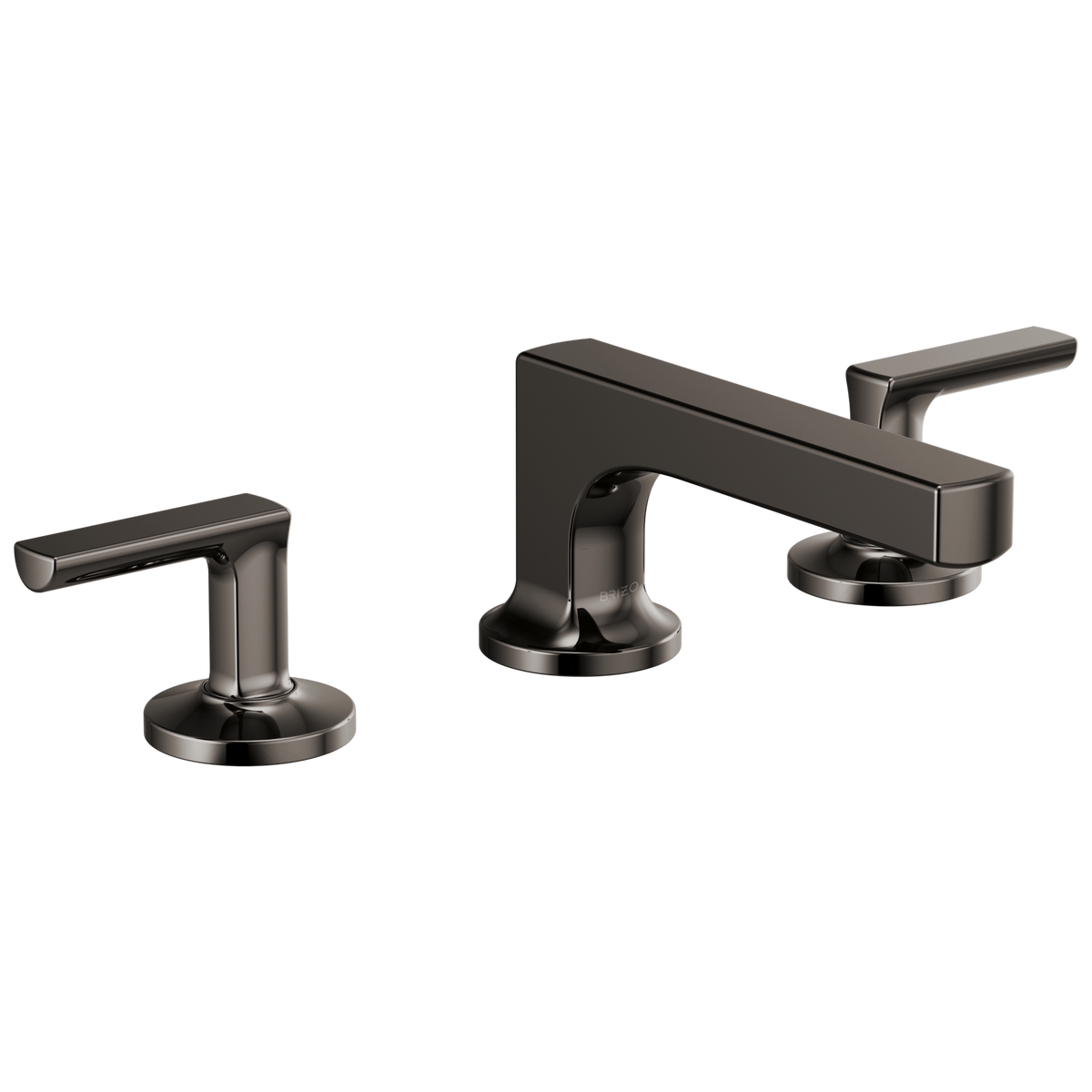 Brizo Kintsu Widespread Lavatory Faucet with Low Spout - Less Handles 1.5 GPM - Complete Kit - Brilliance Black Onyx